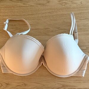 Aerie Cream Lace Trim Bra